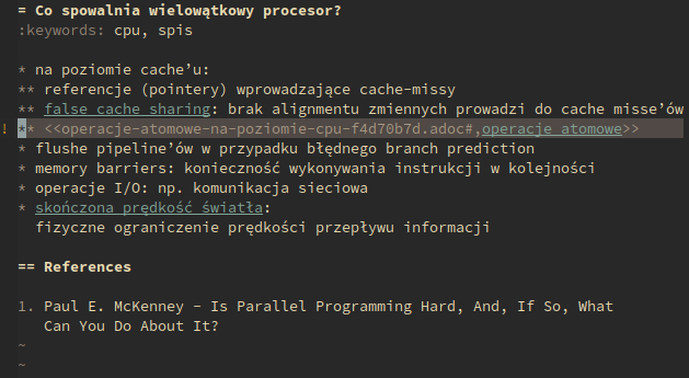 Screenshot of one of my notes